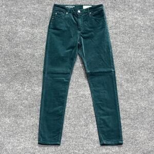 AG Adriano Goldschmied Jeans Womens 28 Green Teal High Rise Stevie Ankle